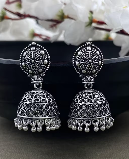 Oxidized Necklace Earrings Set