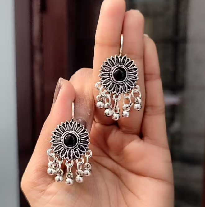 Sunflower Chandbali Earrings