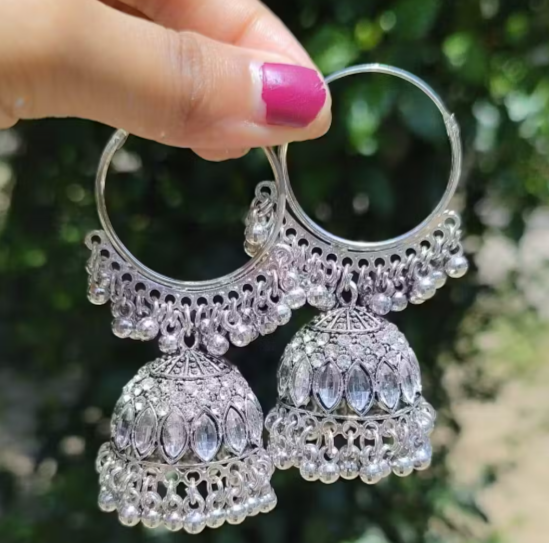 Traditional Silver Earrings