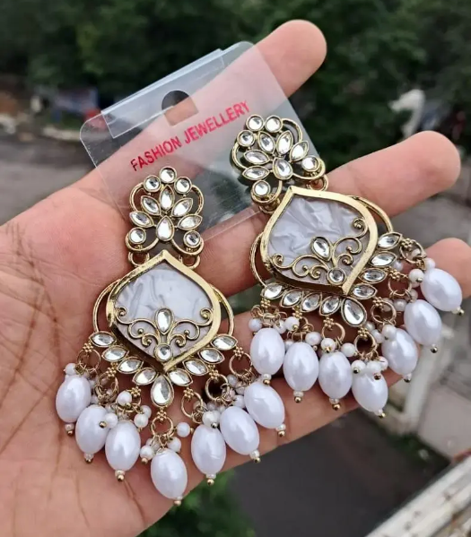 Kundan Chandbali Earrings