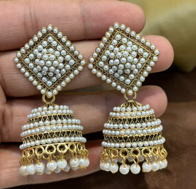 Indian Flower Stud Earrings