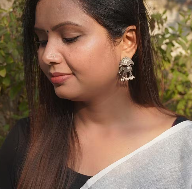 Elephant Umbrella Stud Earrings
