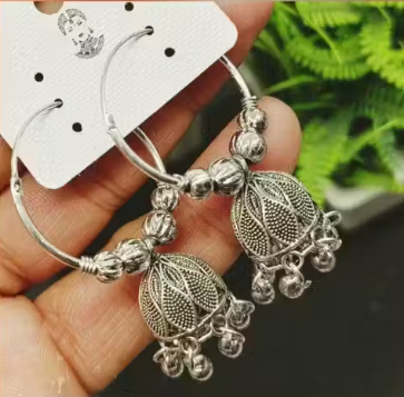 Jhumka & Mirror Earrings Set of 4