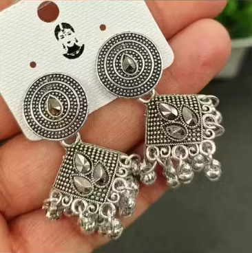 Jhumka & Mirror Earrings Set of 4