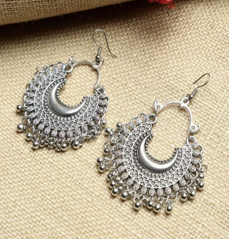Mirror & Hoop Earrings Set of 4