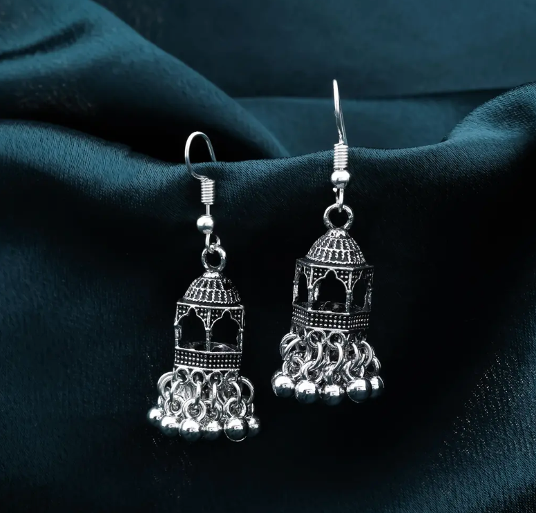 Jhumka & Mirror Earrings Set of 4