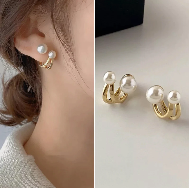 Combo of 3 Pair Pearl & Designer Stud