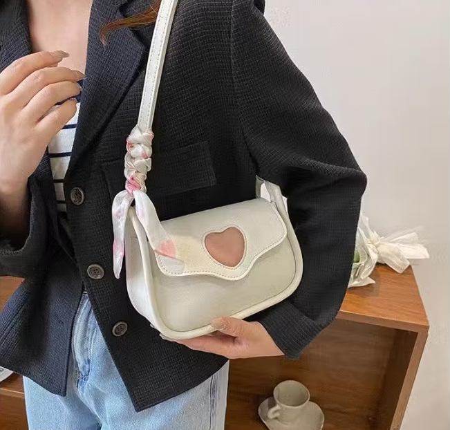Trendy Korean Heart Sling Handbag