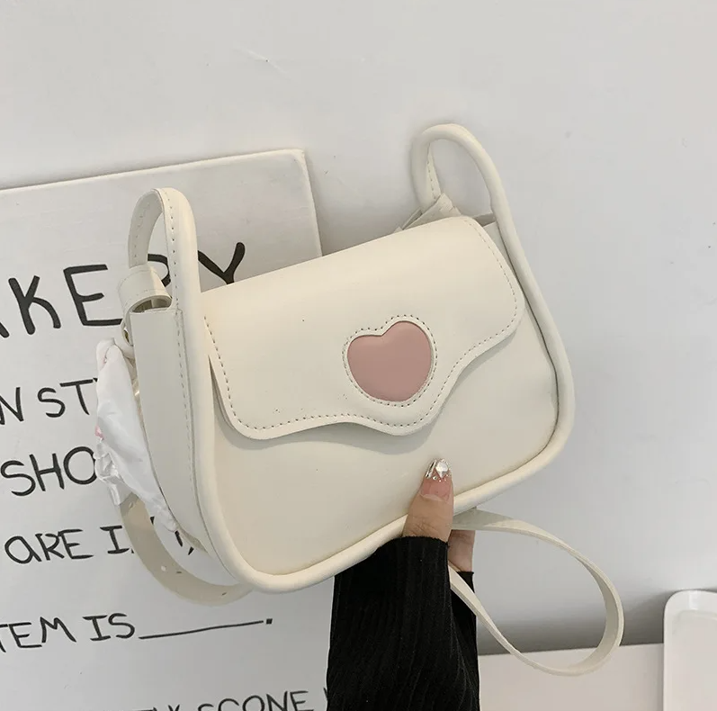Trendy Korean Heart Sling Handbag