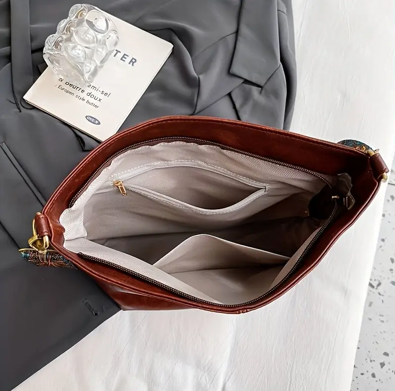 Elegant Textured Leather Women Handbag