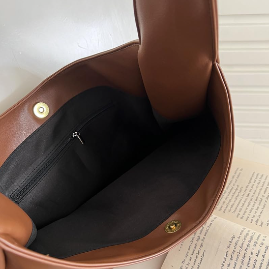 Classic Leather Tote Shoulder Bag