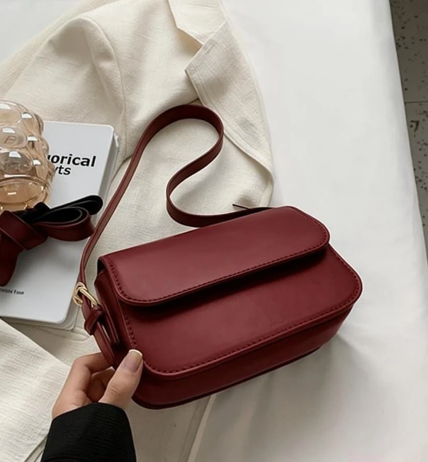 Wine Color Mini Sling Handbag