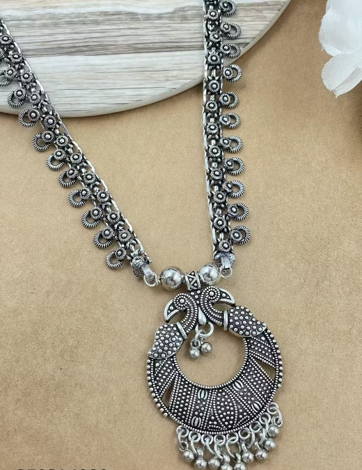 Oxidized Necklace Earrings Set