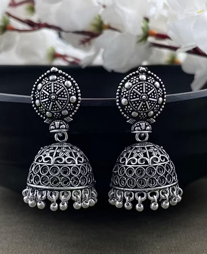 Oxidized Necklace Earrings Set