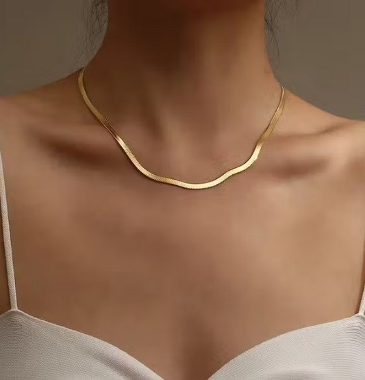 Minimalist Gold Snake Chain Necklace