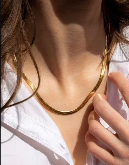 Minimalist Gold Snake Chain Necklace