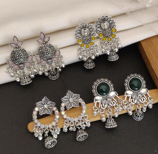 Trendy Rajisthani Stud Earrings Set of 4