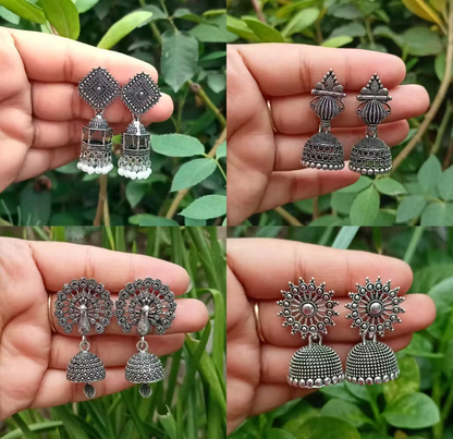 Antique Jhumka Earrings Set of 4