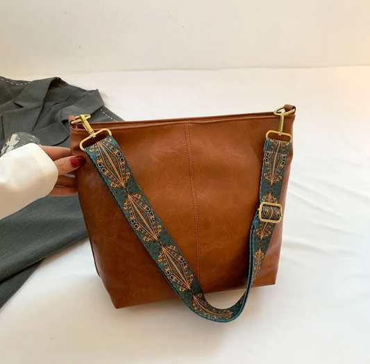 Elegant Textured Leather Women Handbag