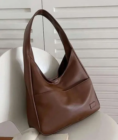 Classic Leather Tote Shoulder Bag