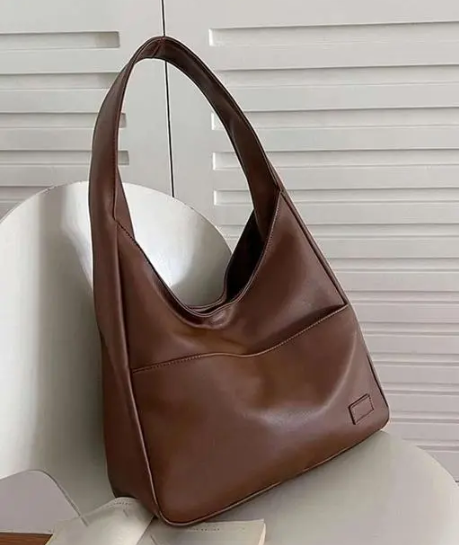 Classic Leather Tote Shoulder Bag