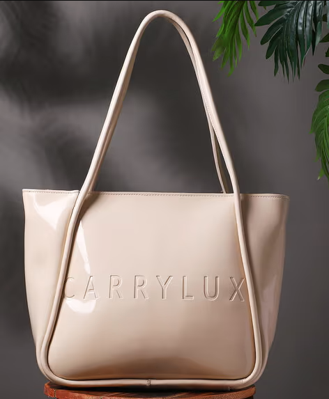 Carrylux Glossy PU Tote Handbag