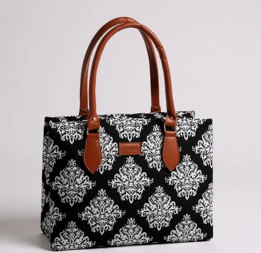 Large Kalamkari Canvas Tote Handbag