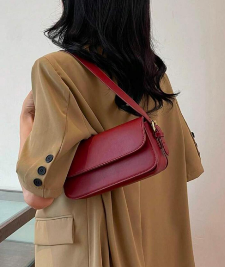 Wine Color Mini Sling Handbag