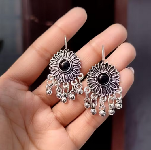Sunflower Chandbali Earrings