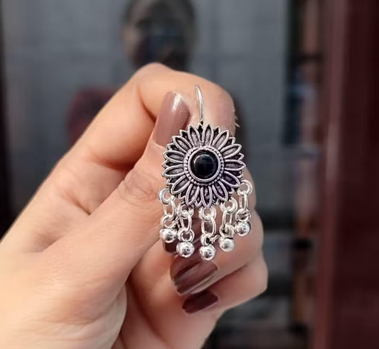 Sunflower Chandbali Earrings