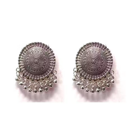 Bead Dangles Oxidized Earrings