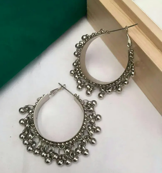 Mirror & Hoop Earrings Set of 4