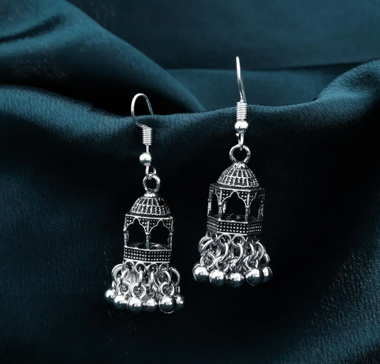 Jhumka & Mirror Earrings Set of 4