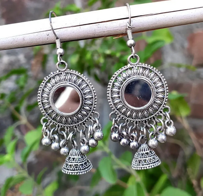 Jhumka & Mirror Earrings Set of 4