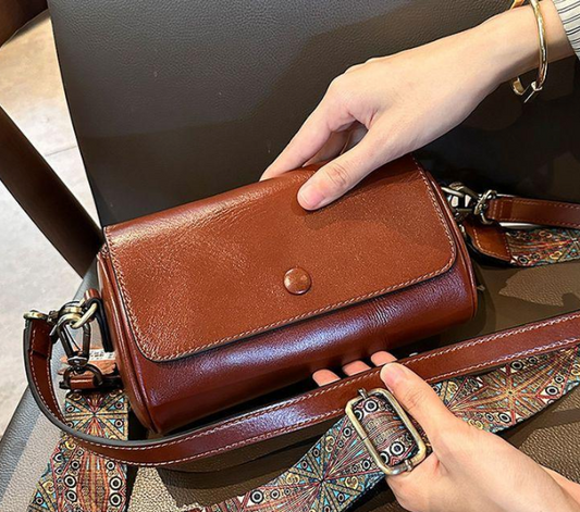 Leatherette Sling with Designer Strap bag