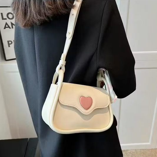 Trendy Korean Heart Sling Handbag