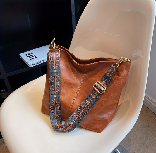 Elegant Textured Leather Women Handbag