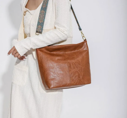 Elegant Textured Leather Women Handbag