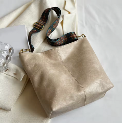 Retro Leather Large Handbag