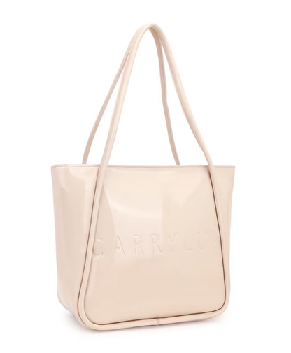 Carrylux Glossy PU Tote Handbag