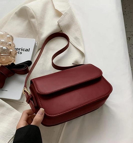 Wine Color Mini Sling Handbag