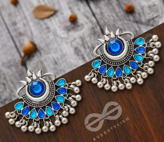 Oxidised Statement Earrings Combo Set of 4
